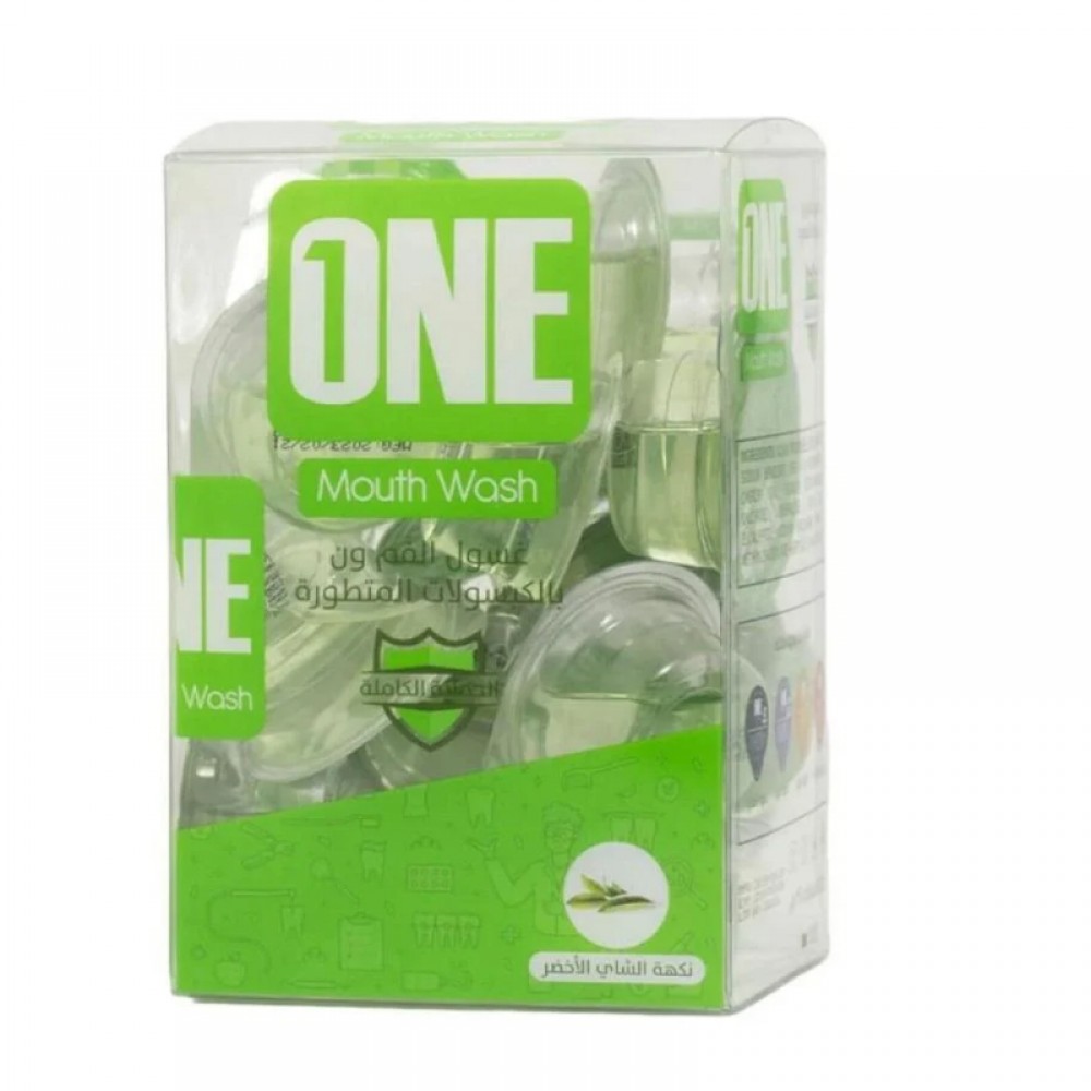 The One Advanced Mouthwash Capsules with Green Tea Flavor - 20 Capsules, 15ml