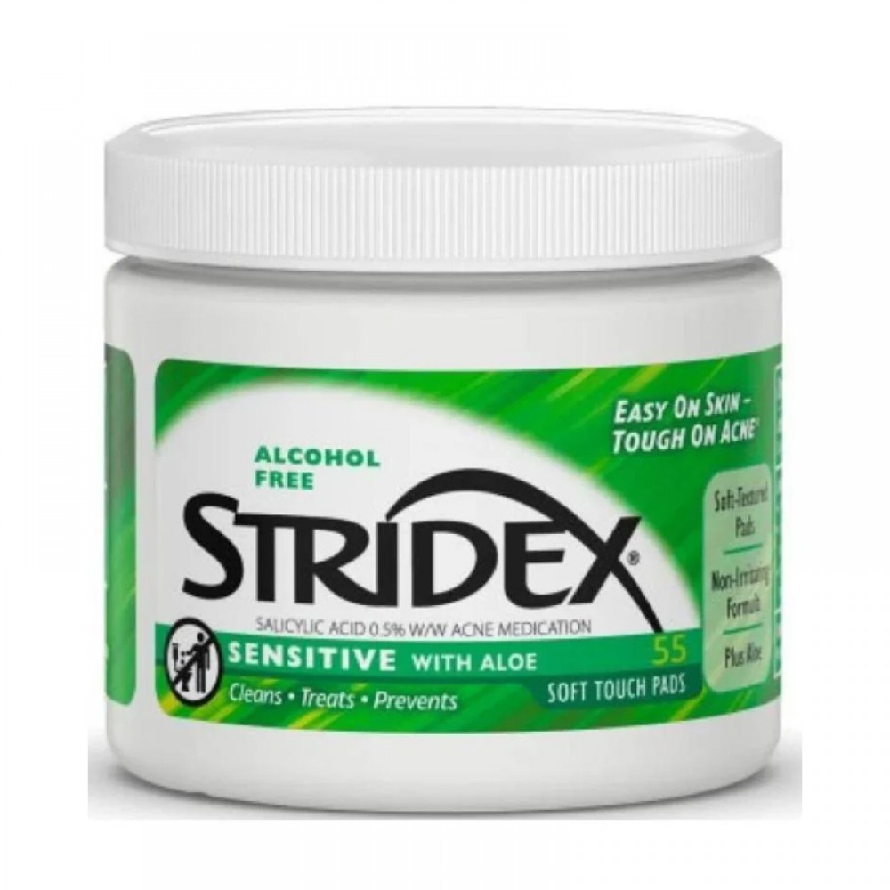 Stridex Aloe Vera Pads for Sensitive Skin - 90 Pads