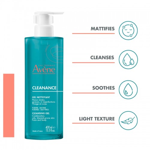 Avène Cleansing Gel for Skin - 400ml Avène Cleansing Gel for Skin - 400ml
