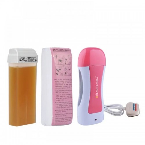 Hair Removal Set: Wax Heater + Wax Roll + Hair Removal Strips