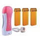Hair Removal Set: Wax Heater + 3 Italian Wax Rolls for Hair Removal