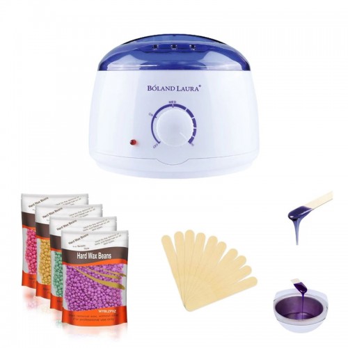 Boland Laura Hair Removal Set: Wax Heater + 300 grams of Wax + 20 Wooden Wax Sticks Boland Laura Hair Removal Set: Wax Heater + 300 grams of Wax + 20 Wooden Wax Sticks