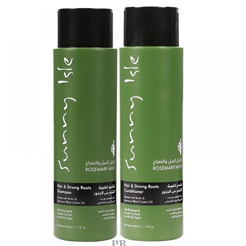 Shampoo & Conditioner Set for Strengthening Hair from the Roots with Rosemary & Mint Extract