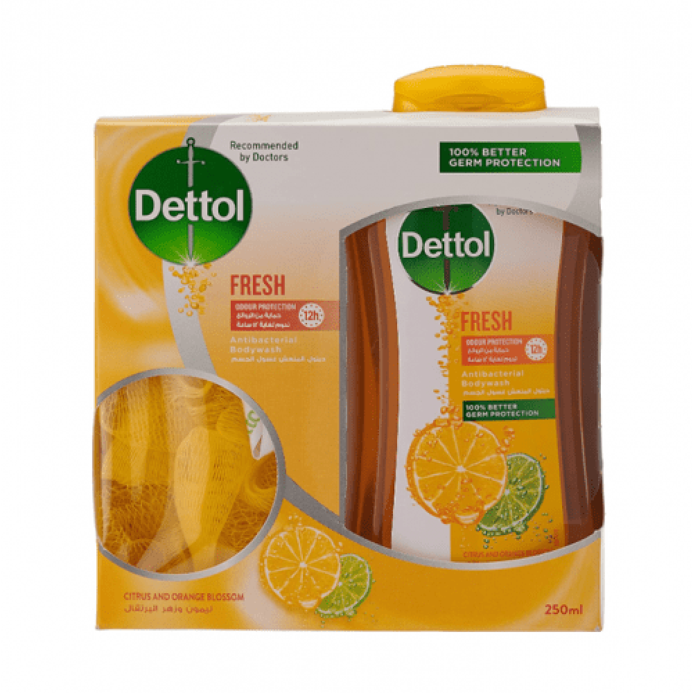 Dettol Fresh Antibacterial Body Wash With Loofah - 250ml