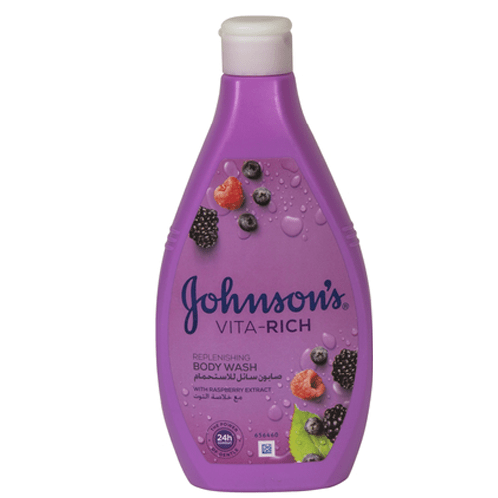 JOHNSON’S Body Wash - Vita-Rich, Replenishing Raspberry 400ml