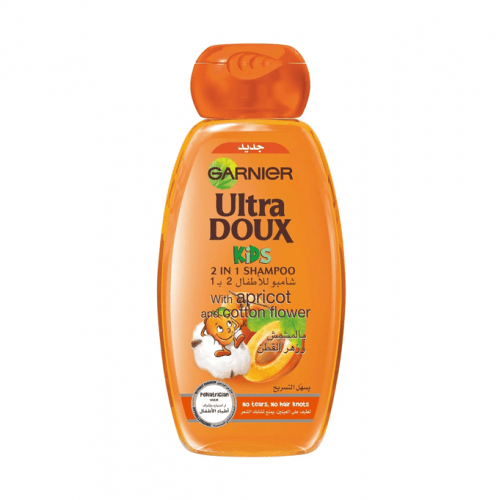 Garnier Ultra Doux 2 in 1 With Apricot and Cotton Flower Kids Shampoo - 400ml
