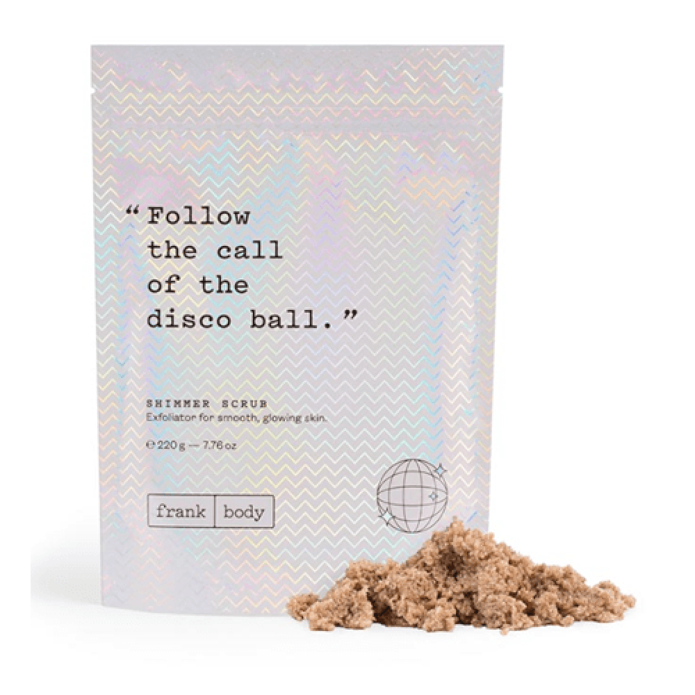 FRANK BODY Shimmer Coffee Scrub 200g Body Scrub & Exfoliator