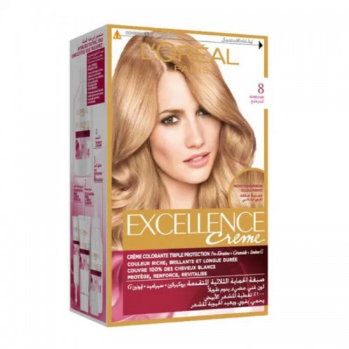 L'Oréal Paris Excellence Hair Color 8 Light Blonde L'Oréal Paris Excellence Hair Color 8 Light Blonde