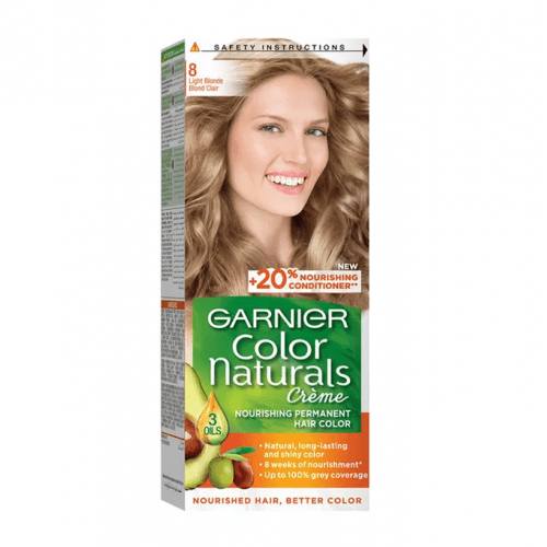 Garnier Color Naturals Hair Dye Light Blond - 8 Garnier Color Naturals Hair Dye Light Blond - 8