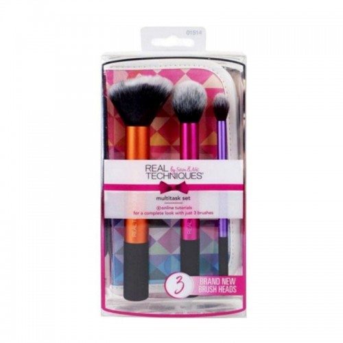 Real Techniques Multitasking Kabuki Makeup Brush Set 4 Pieces Real Techniques Multitasking Kabuki Makeup Brush Set 4 Pieces