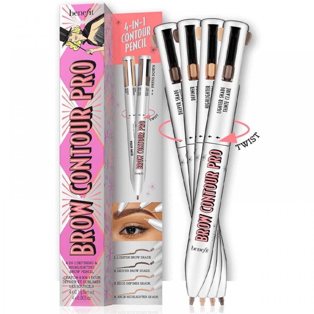 Benefit Brow Contour Pro 4-In-1 - Light Brown Define And Highlight Pen