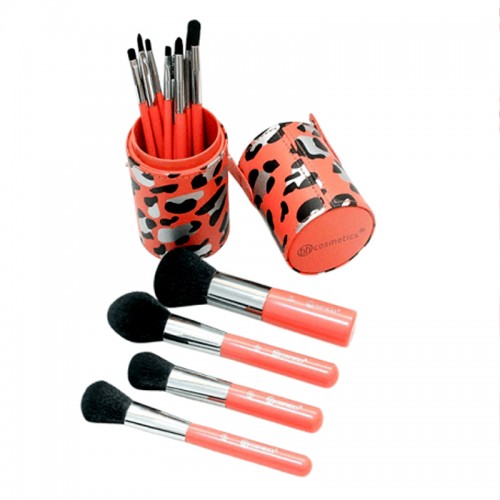 BH Cosmetics Orange Tiger Printed Brush Set-13 pieces BH Cosmetics Orange Tiger Printed Brush Set-13 pieces