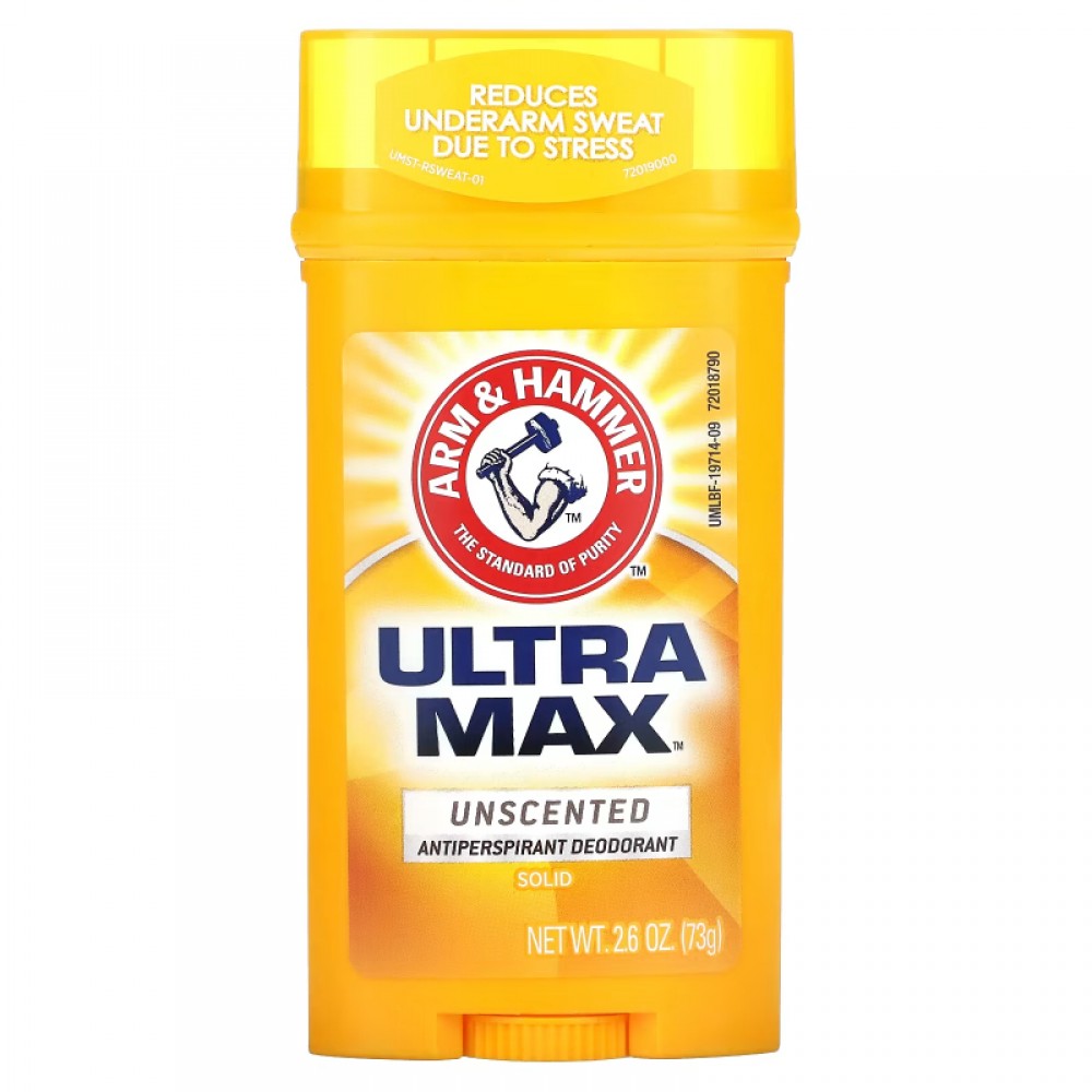 Arm & Hammer Ultra Max Antiperspirant Deodorant, Unscented, for Women - 73g