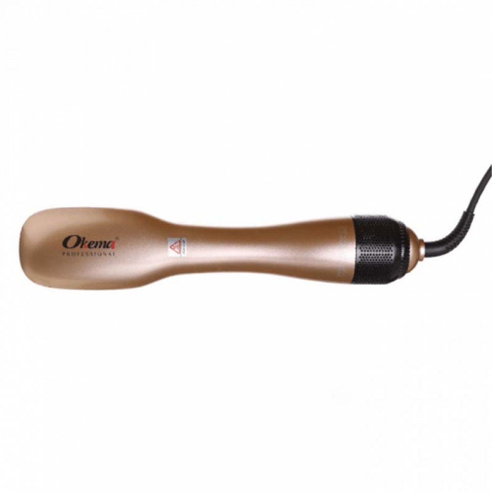 Okema 2 in 1 Styling Brush Professional Hair Dryer - OK-715 - Gold color