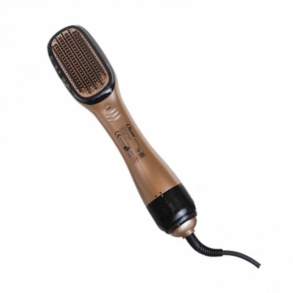 Okema 2 in 1 Styling Brush Professional Hair Dryer - OK-715 - Gold color