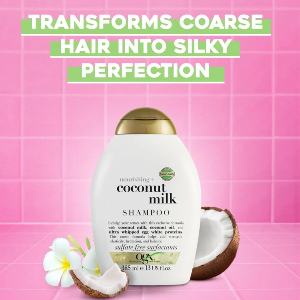 Ogx Nourishing + Coconut Milk Shampoo - 385ml