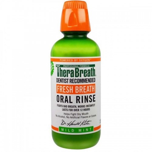 TheraBreath Fresh Breath Oral Rinse, Mild Mint, 16oz Bottle 