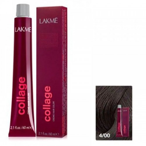 Lakme Collage Permanent Hair Dye for Unisex 4/00 Medium Brown Lakme Collage Permanent Hair Dye for Unisex 4/00 Medium Brown