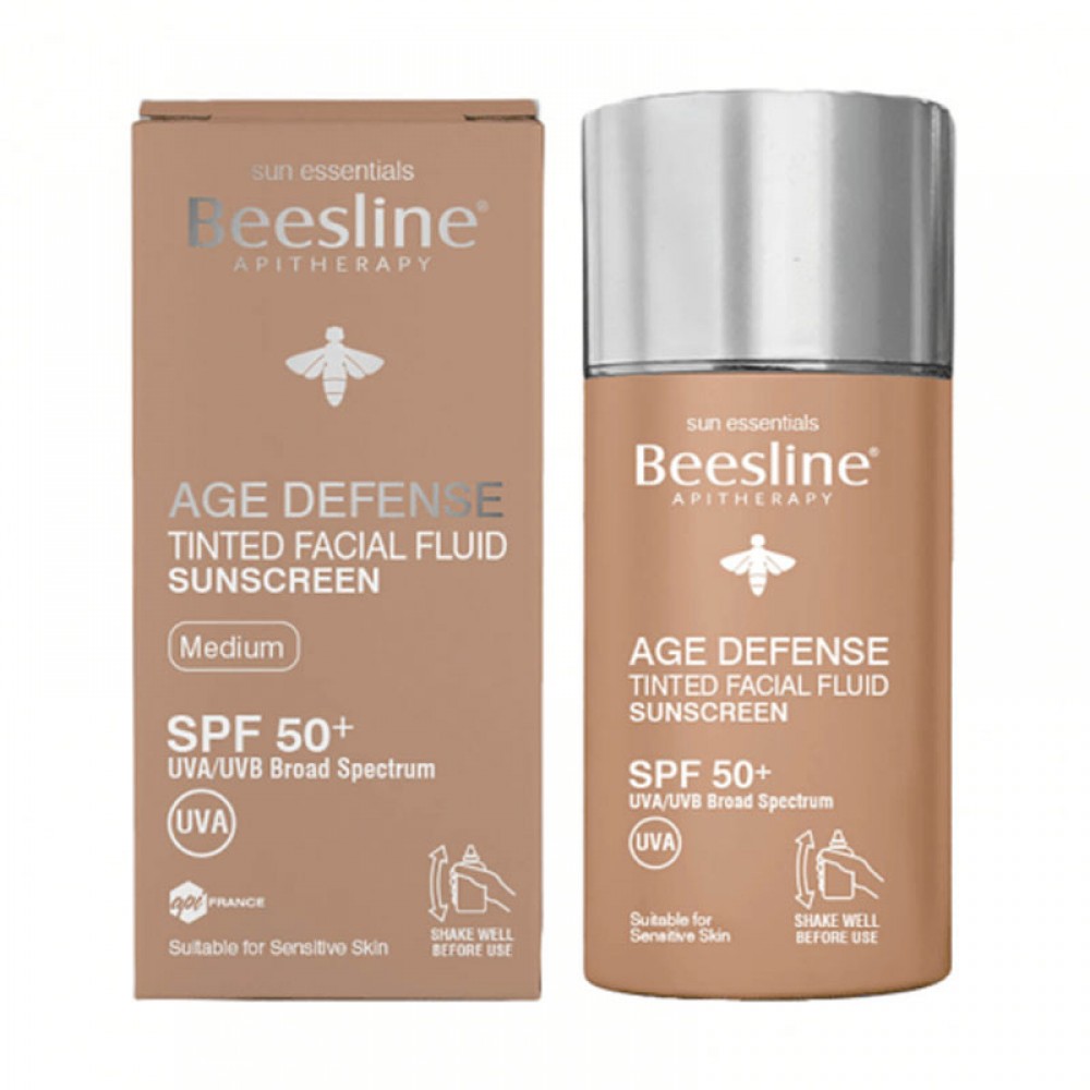 Beesline Age Defense Tinted Facial Fluid Sunscreen SPF 50+ - 40ml