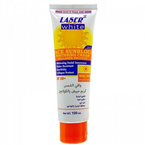 Laser White Collagen Whitening Cream With Sunscreen SPF 50 - 100 ml Laser White Collagen Whitening Cream With Sunscreen SPF 50 - 100 ml