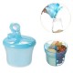 BPA-free Material Milk Powder Dispenser With Rotating Cap, Removable Inner Sections- Blue