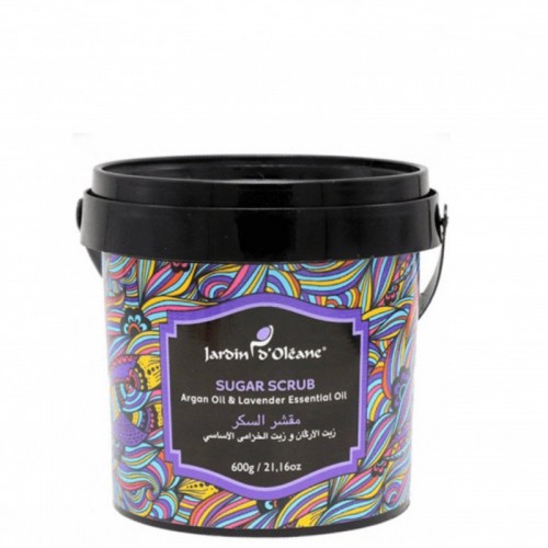 مقشر السكر بزبدة الشيا وزيت اللافندر من جاردن اوليان - 600جرام مقشر السكر بزبدة الشيا وزيت اللافندر من جاردن اوليان - 600جرام