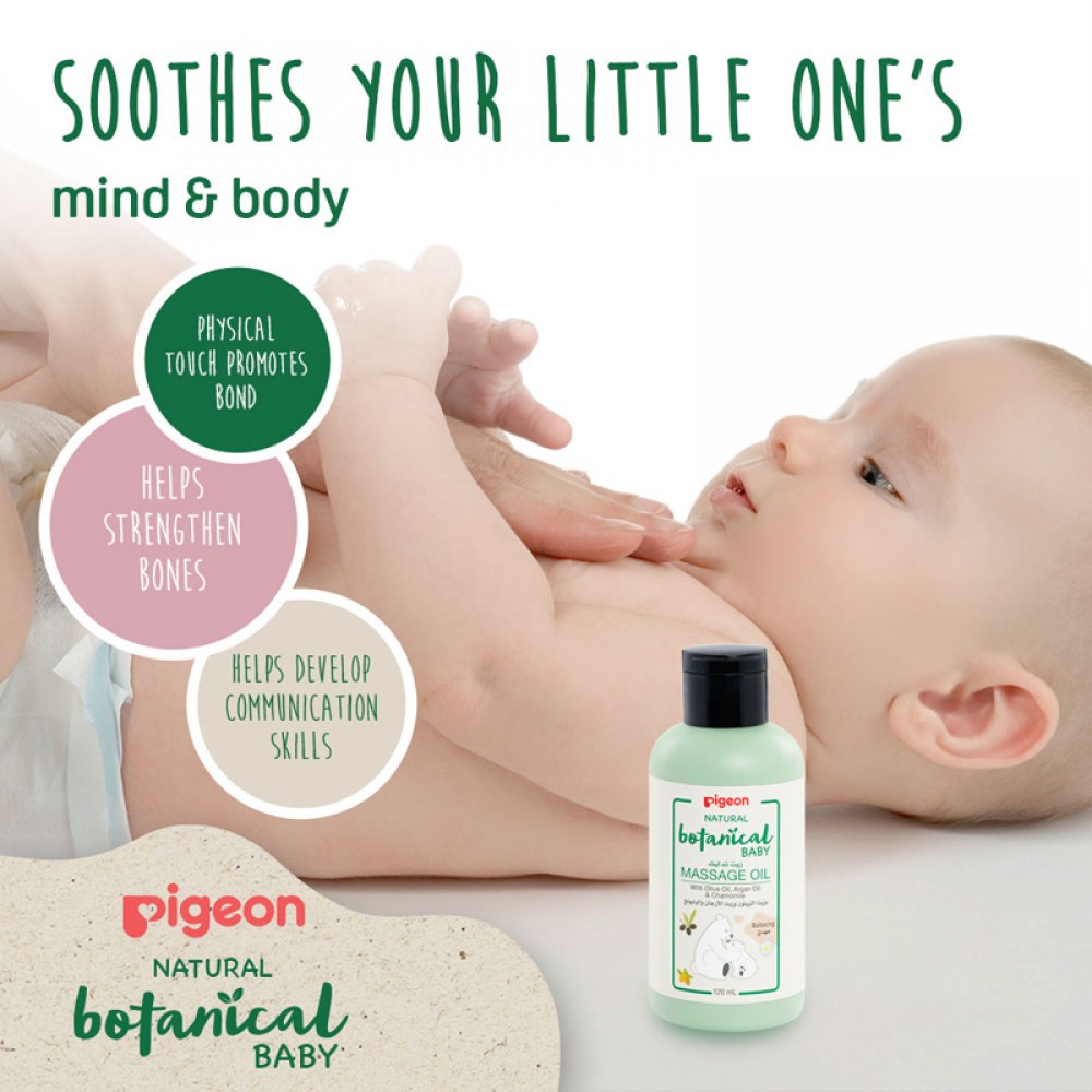 Pigeon - Natural Botanical Baby Massage Oil 120ml