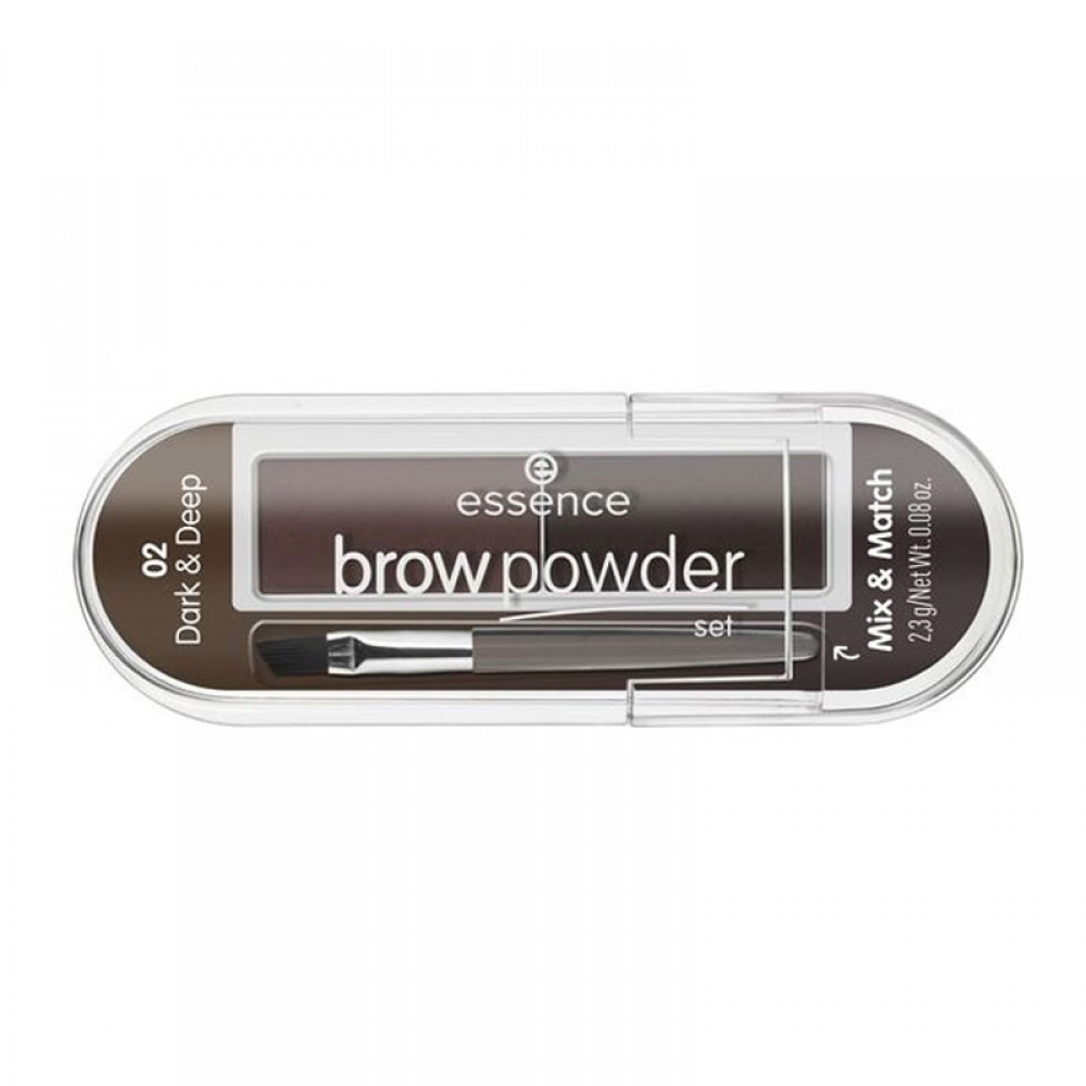 essence - Eyebrow powder set - 02: Dark & Deep