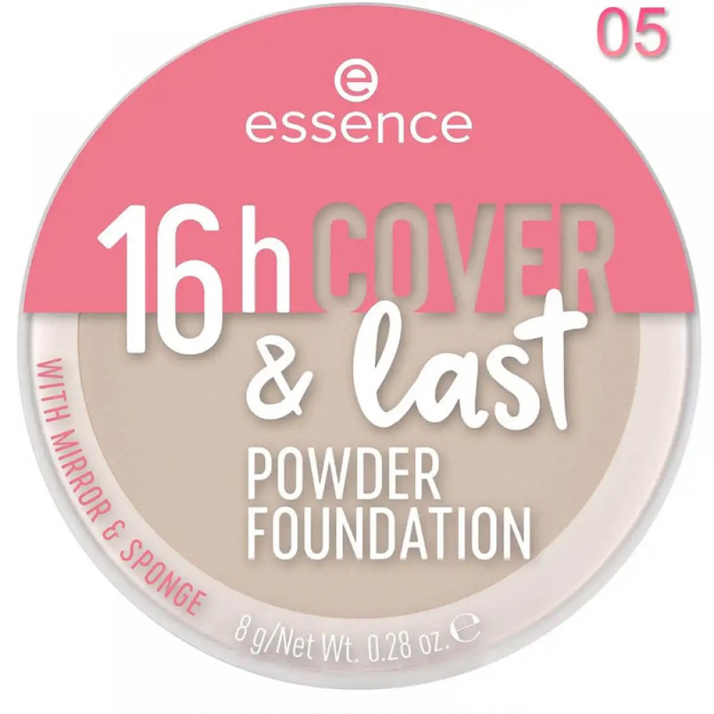 Essence 16h Cover & Last Powder Foundation 05 - Nude