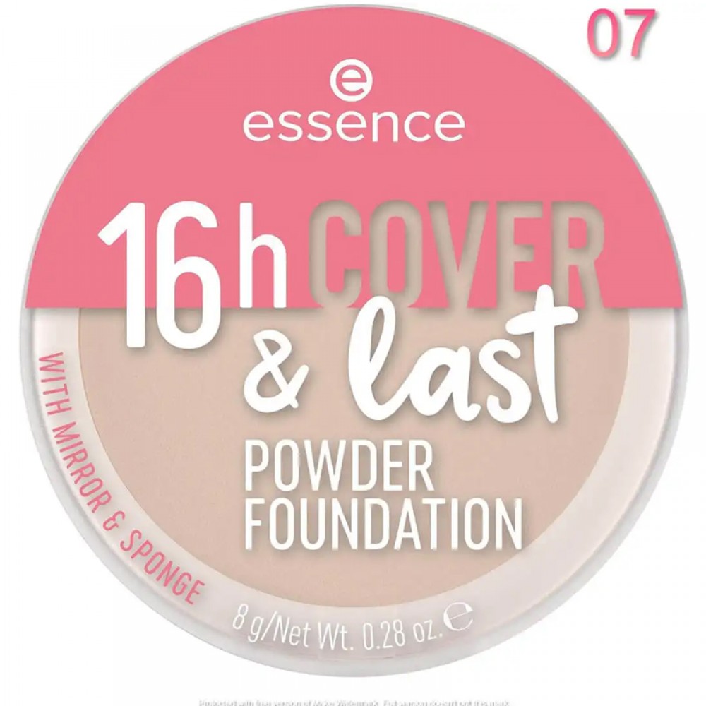 Essence 16h Cover & Last Powder Foundation 07 - Nude