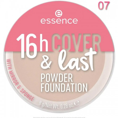 Essence 16h Cover & Last Powder Foundation 07 - Nude Essence 16h Cover & Last Powder Foundation 07 - Nude