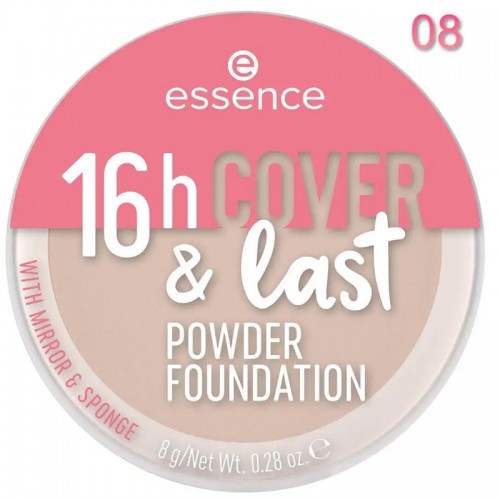 Essence 16h Cover & Last Powder Foundation 08 - Nude Essence 16h Cover & Last Powder Foundation 08 - Nude