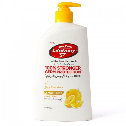 Lifebuoy, Antibactirial Hand Wash, Lemon Fresh - 500 Ml