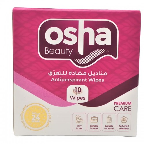 Osha Beauty Antiperspirant Wipes For Women - 10 Wipes