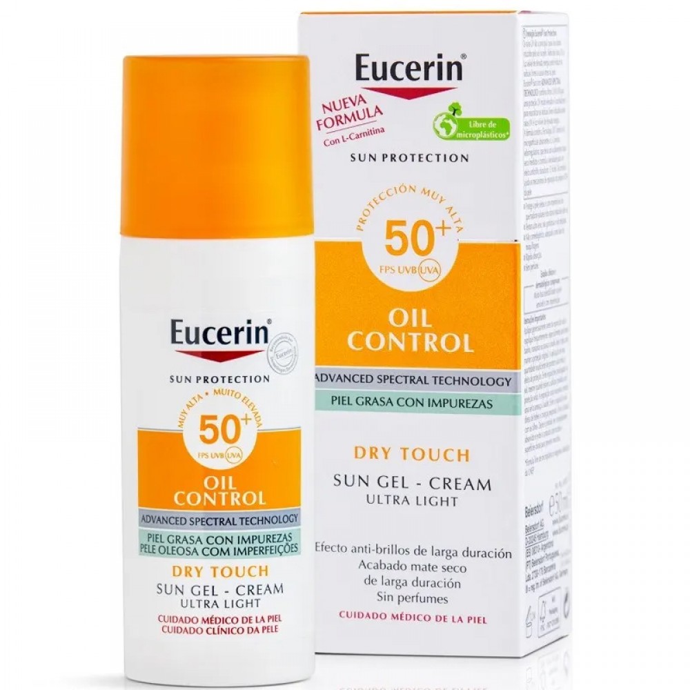 Sun Gel-Creme Oil Control Dry Touch FPS 50+, 50 ml.. - Eucerin