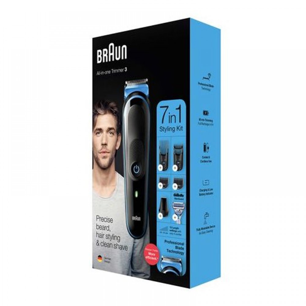 Braun 7-in-1, All-in-One Trimmer, Beard Trimmer and Hair Clipper, Black