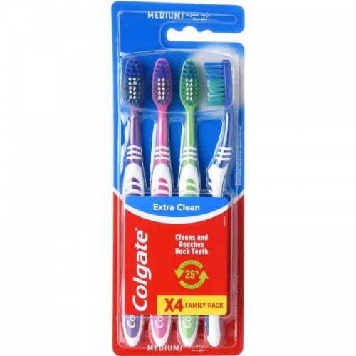 Colgate Extra clean Toothbrush x4