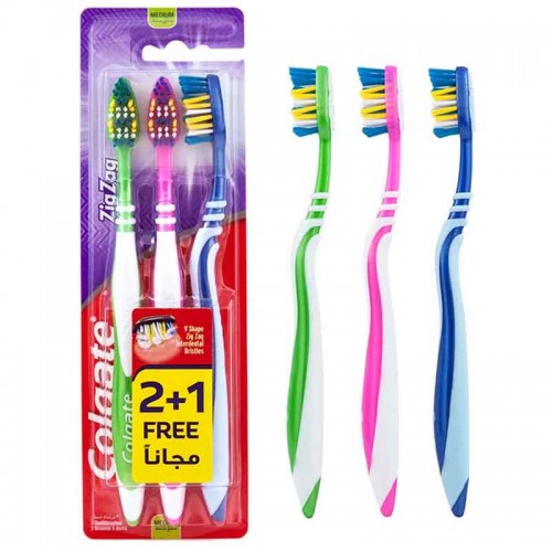 Colgate Zig Zag Green Medium Toothbrush