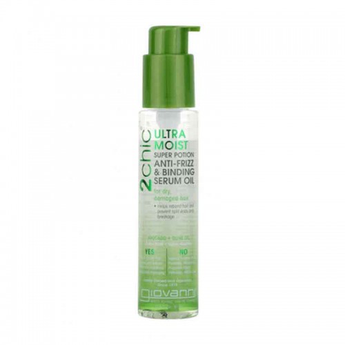 Giovanni 2chic Ultra Moist Anti-frizz & Binding Serum Oil Hair For Dry Damaged Hair - 81ml Giovanni 2chic Ultra Moist Anti-frizz & Binding Serum Oil Hair For Dry Damaged Hair - 81ml