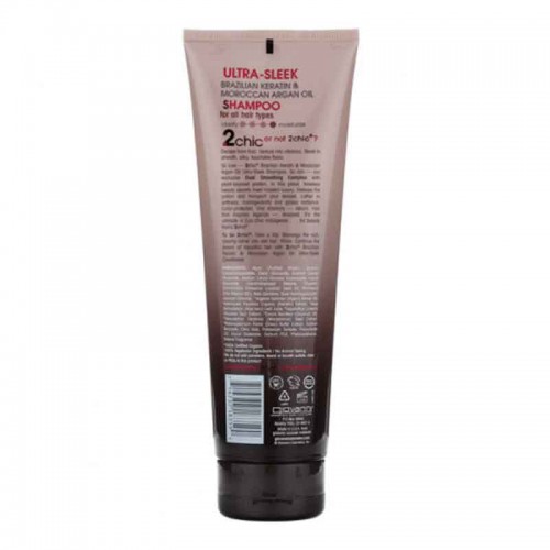 Giovanni 2chic Ultra Sleek Shampoo For All Hair Types Brazilian Keratin + Moroccan Argan Oil - 250ml Giovanni 2chic Ultra Sleek Shampoo For All Hair Types Brazilian Keratin + Moroccan Argan Oil - 250ml