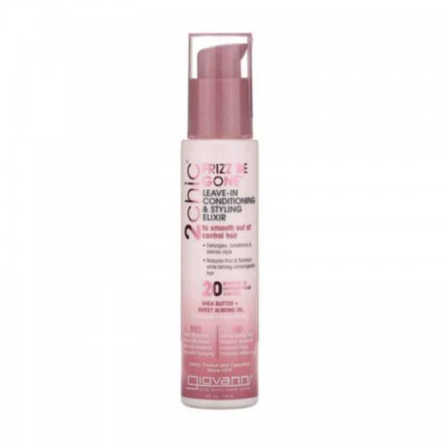 Giovanni 2chic Frizz Be Gone Leave-In Conditioning & Styling Elixir To Smooth Out of Control Hair Shea Butter + Sweet Almond Oil - 118 ml Giovanni 2chic Frizz Be Gone Leave-In Conditioning & Styling Elixir To Smooth Out of Control Hair Shea Butter + Sweet Almond Oil - 118 ml