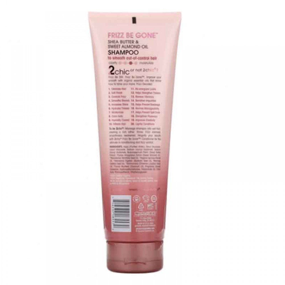 Giovanni 2chic Frizz Be Gone Shampoo To Smooth Out Of Control Hair Shea Butter + Sweet Almond Oil- 250ml