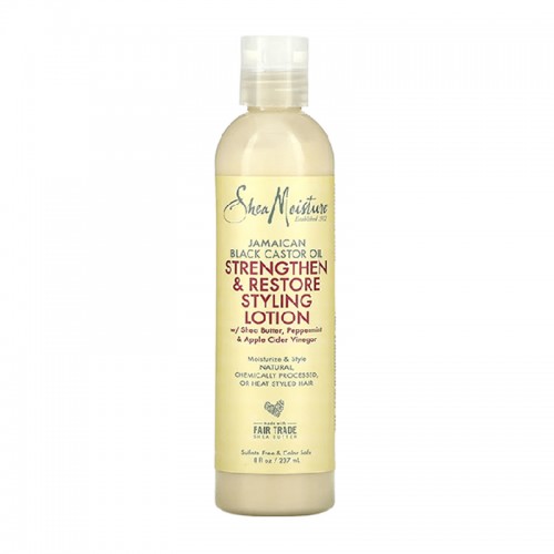 لوشن تصفيف لتقوية وترميم الشعر بزيت الخروع الجامايكي الأسود من شيا مويستشر - 237 مل