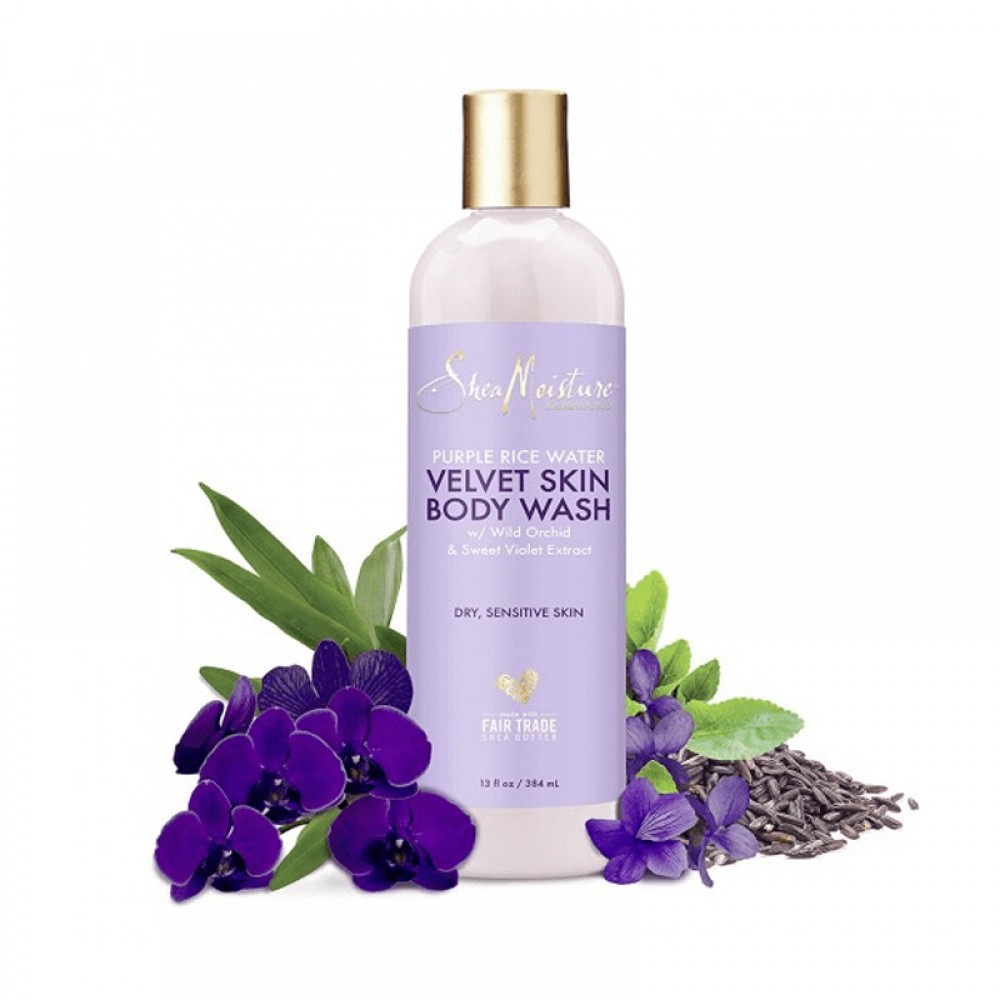 Shea Moisture Purple Rice Water Velvet Skin Body Wash - 384ml