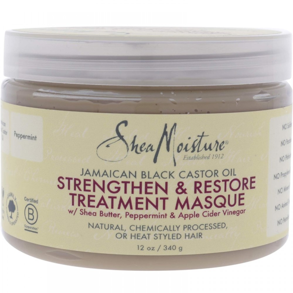 Shea Moisture Jamaican Black Castor Oil Strengthen, & Restore Treatment Masque | 12 fl.oz.