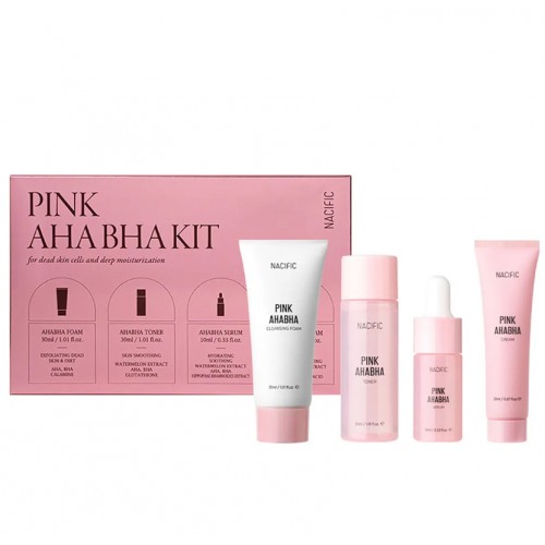 Nacific Pink AHA BHA KIT - 4 Pieces Nacific Pink AHA BHA KIT - 4 Pieces