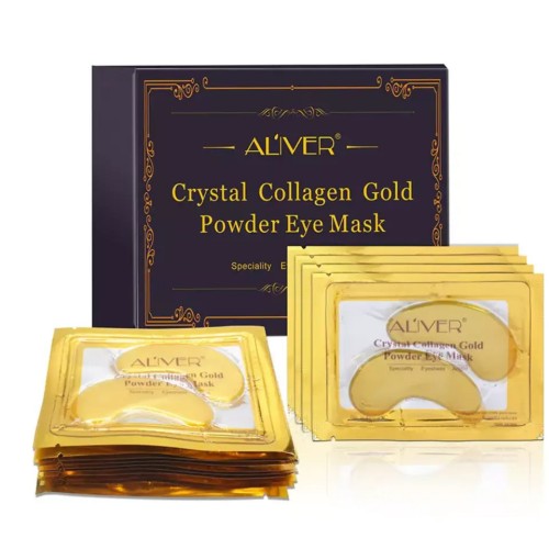 Aliver eye mask with collagen powder, crystals and gold 10 pieces Aliver eye mask with collagen powder, crystals and gold 10 pieces