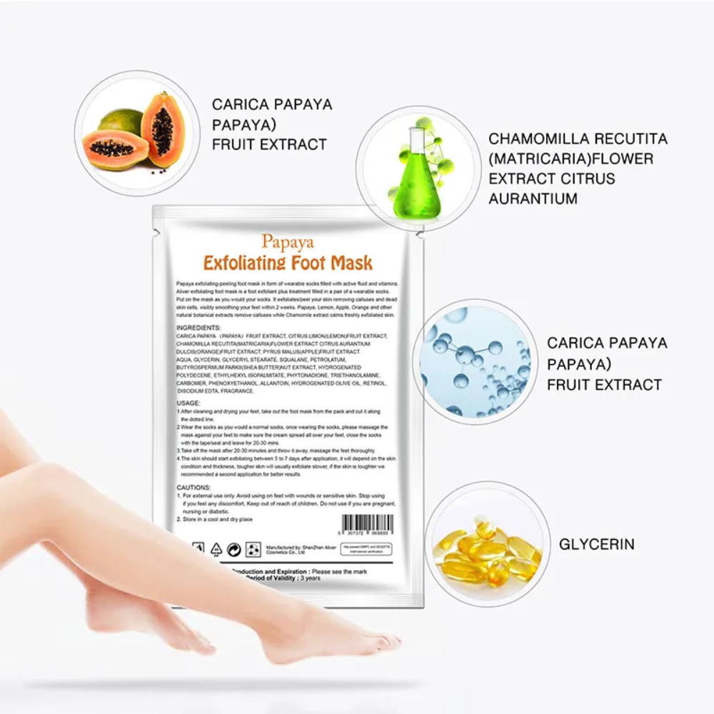 Aliver Papaya Exfoliating Foot Mask 50 g