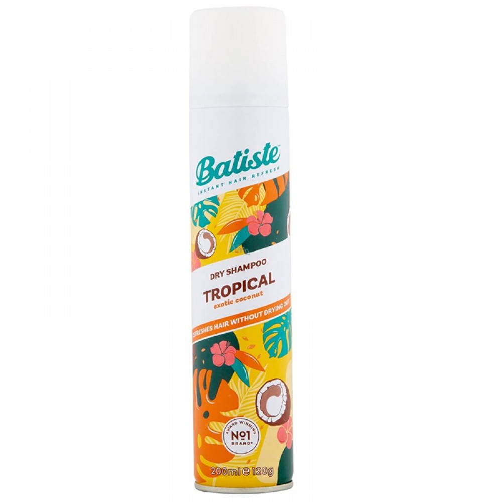 BATISTE - DRY SHAMPOO, TROPICAL, EXOTIC COCONUT, 200ML