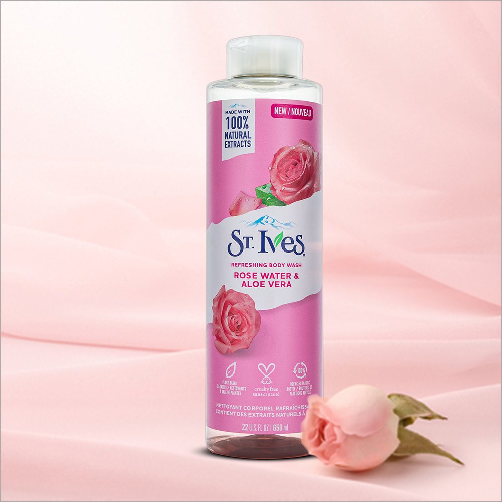 St. Ives Refreshing Rose Water & Aloe Vera Body Wash - 650ml